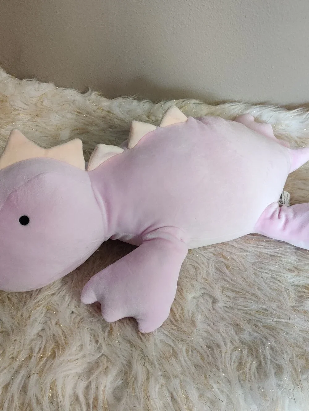 Pillowfort Purple Dinosaur Weighted Plush Pillow 24